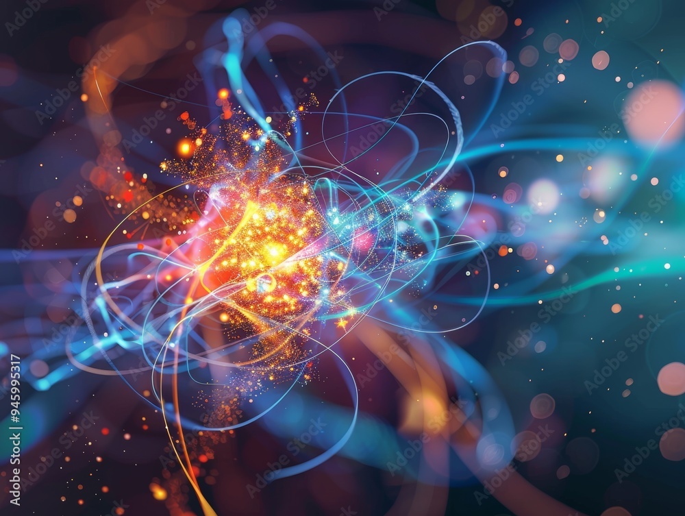 Abstract Representation of Atomic Structure with Dynamic Particle Interaction and Energy Flow Abstract Representation of Atomic Structure with Dynamic Particle Interaction and Energy Flow