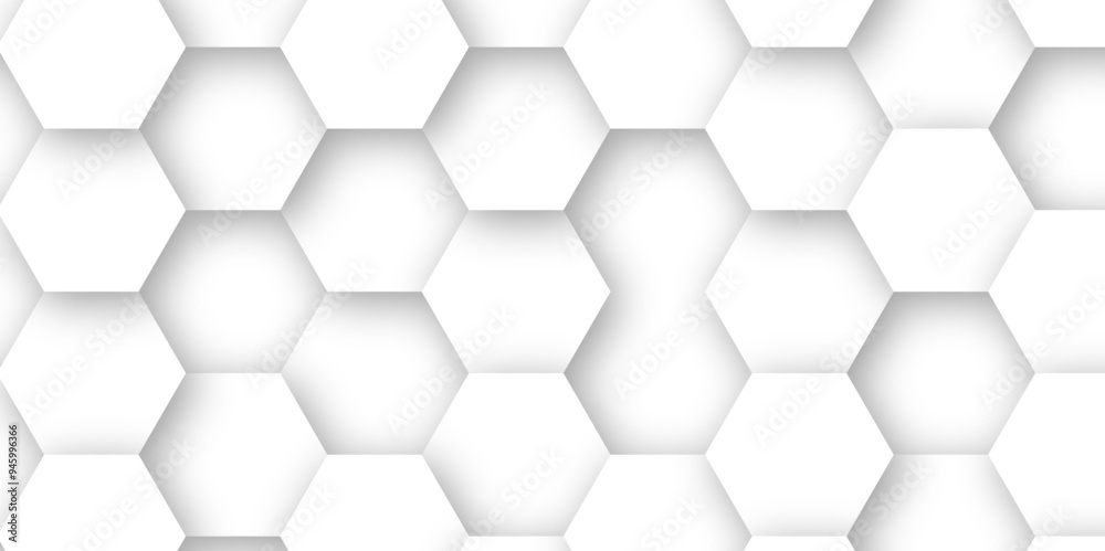 Minimal White 3D Hexagonal Pattern Vector Background: Ideal for Professional Design Use Minimal White 3D Hexagonal Pattern Vector Background: Ideal for Professional Design Use