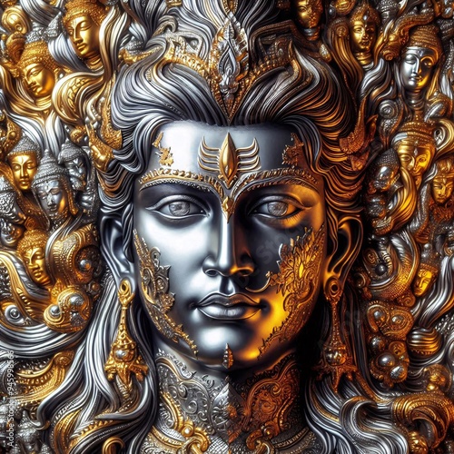 Patterned metal head mask
