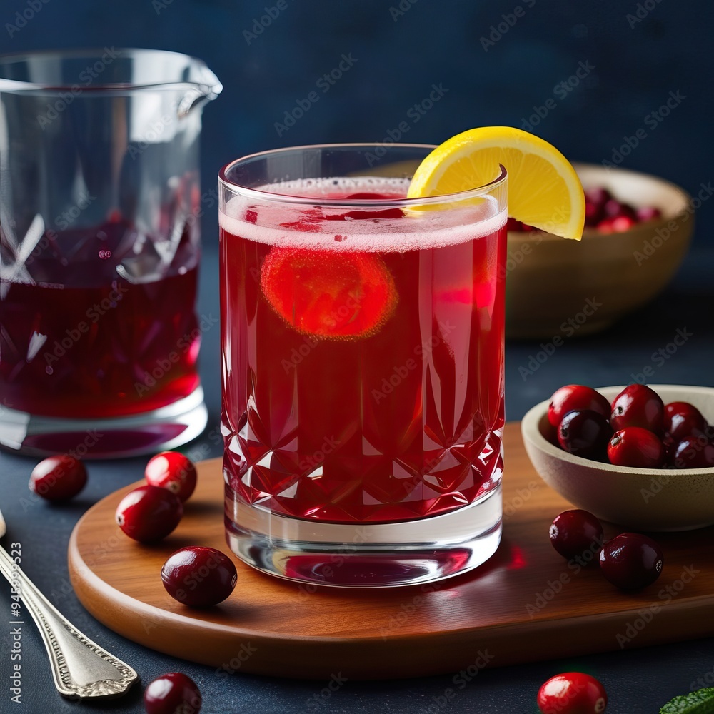 Glas Mit Rotem Cranberrysaft Glas Mit Rotem Cranberrysaft