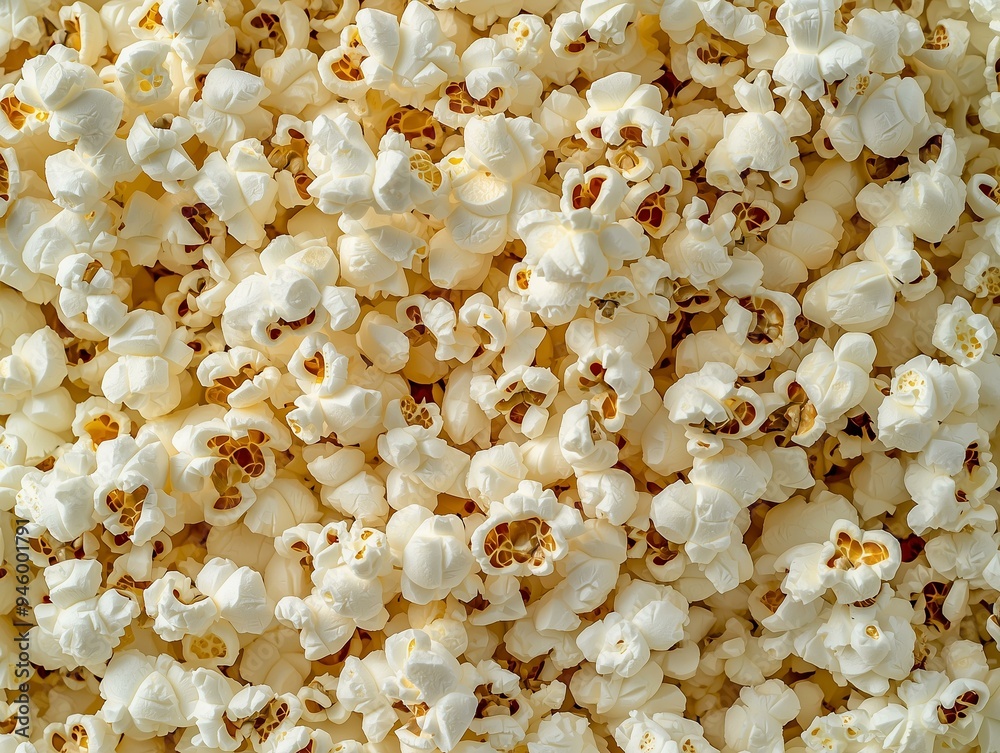 Classic Salted Popcorn in a Close-Up View, Highlighting the Crisp and Fluffy Texture, Perfect for Movie Snacks, Party Treats, or Food Packaging Classic Salted Popcorn in a Close-Up View, Highlighting the Crisp and Fluffy Texture, Perfect for Movie Snacks, Party Treats, or Food Packaging