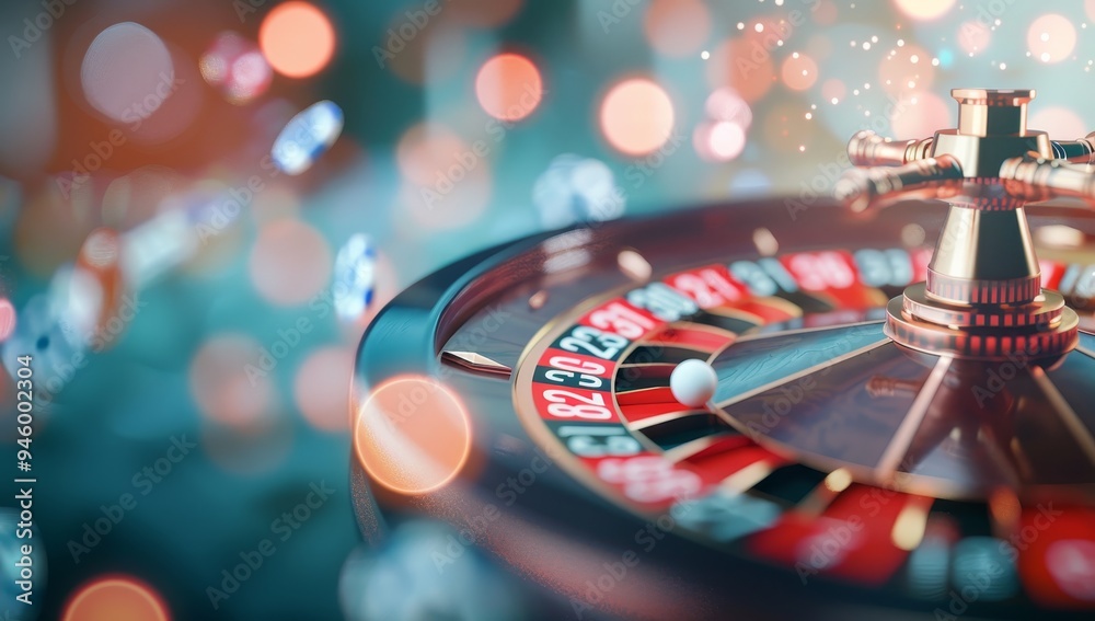 Obraz premium A close up of a roulette wheel with the numbers 1 through 36 on it by AI generated image