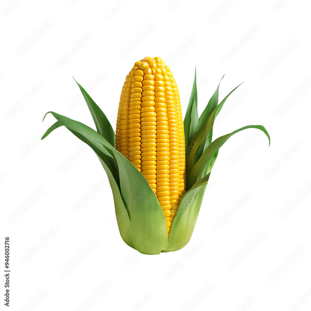 Fresh raw corn isolated on a transparent background by AI generative Fresh raw corn isolated on a transparent background by AI generative