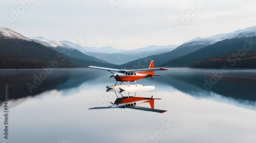 Wallpaper Mural A seaplane landing on a calm lake Torontodigital.ca