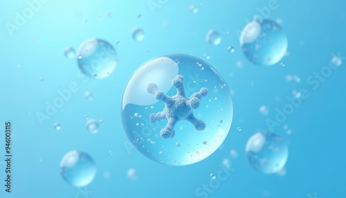 Wallpaper Mural Bubbly and Bioluminescent  A Microscopic Marvel Torontodigital.ca