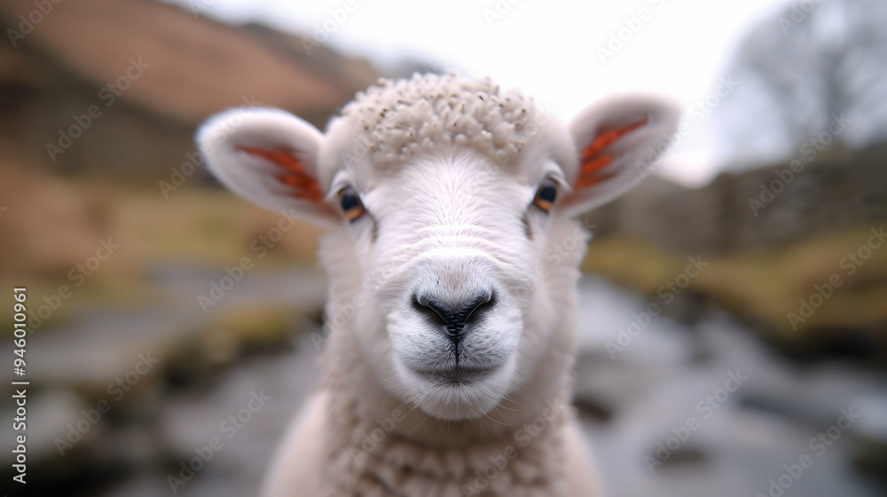 Obraz premium Face Face Encounter With Swale Dale Sheep