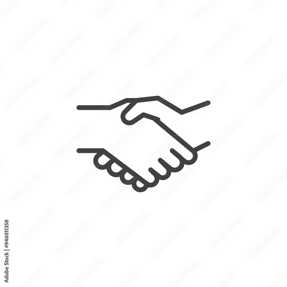 Handshake line icon Handshake line icon