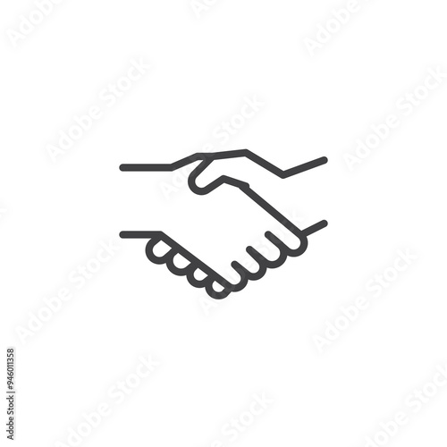 Handshake line icon