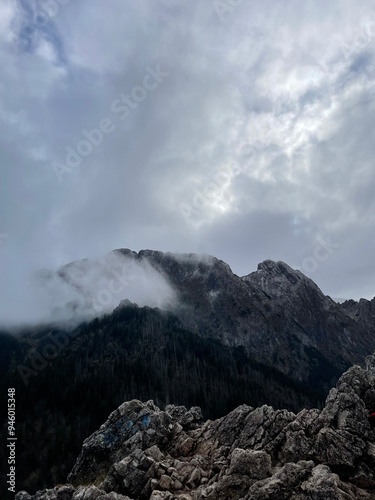 Photography clouds over the mountains