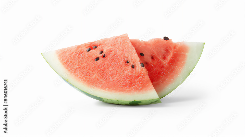 Watermelon with slices isolated on white background, version 12 Watermelon with slices isolated on white background, version 12