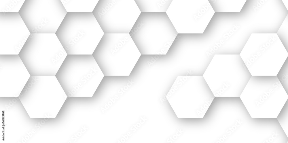 Futuristic 3D Hexagonal White Vector Background: A Minimalistic Design Approach Futuristic 3D Hexagonal White Vector Background: A Minimalistic Design Approach