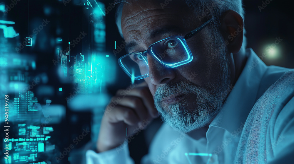 Old Male elderly learning IT tools, old IT specialist, information technology, Data room Old Male elderly learning IT tools, old IT specialist, information technology, Data room
