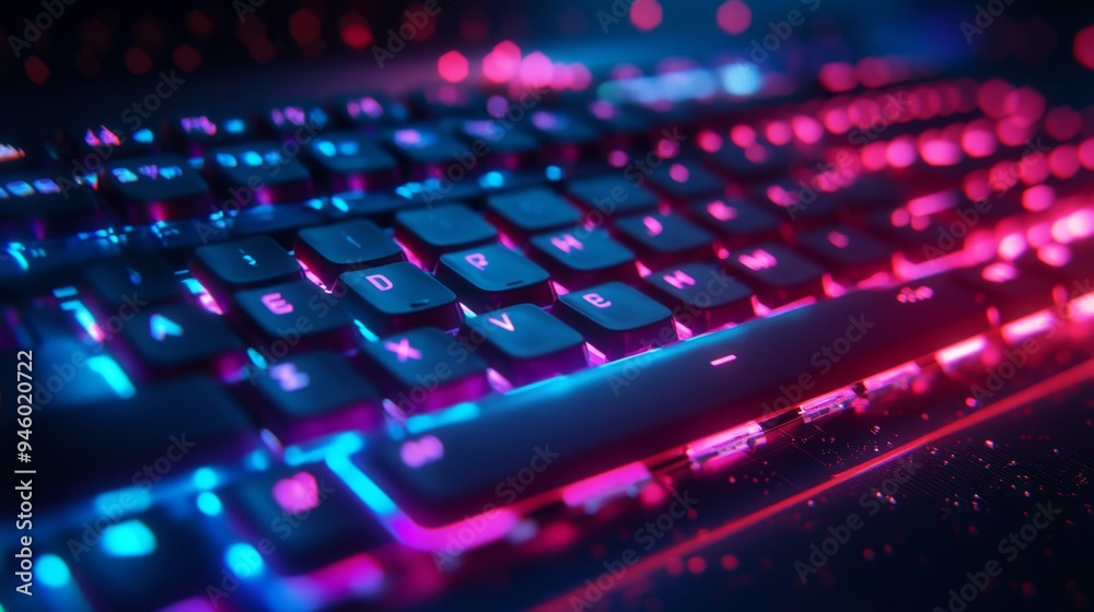 Illuminated Gaming Keyboard with RGB Backlighting Illuminated Gaming Keyboard with RGB Backlighting
