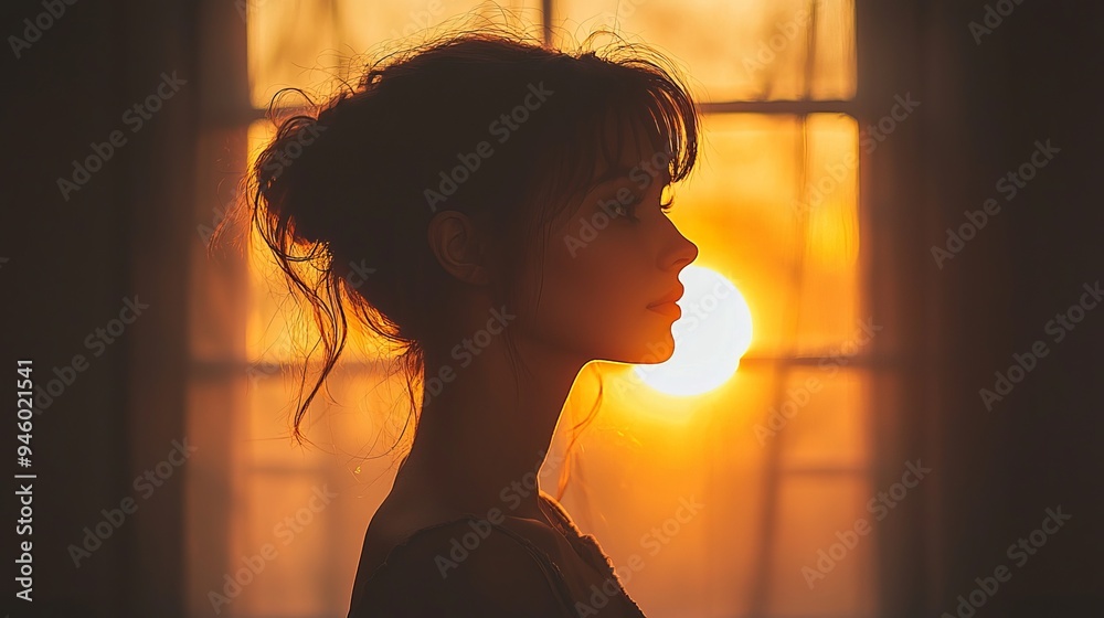 silhouette portrait of woman silhouette portrait of woman
