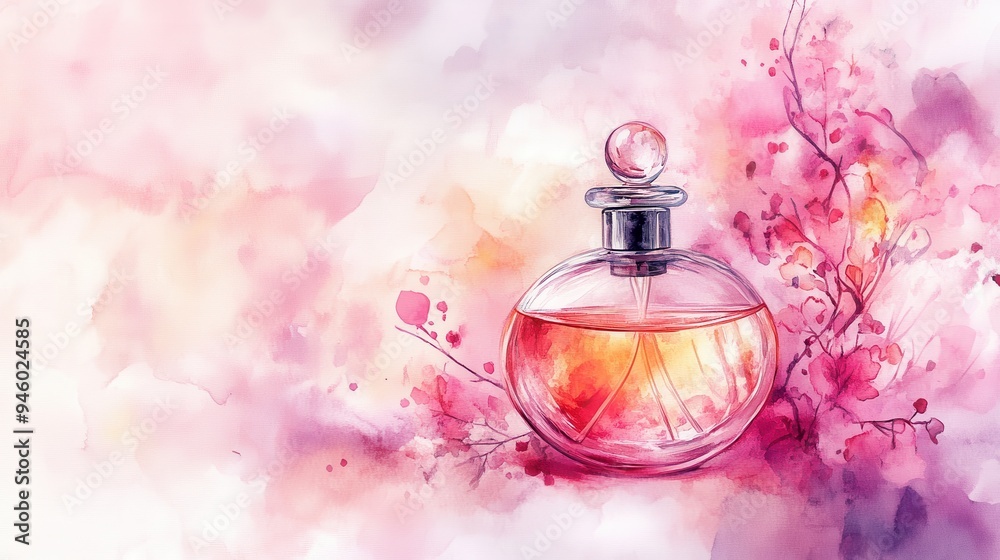 Musk fragrance, rich and smooth, watercolor style Musk fragrance, rich and smooth, watercolor style