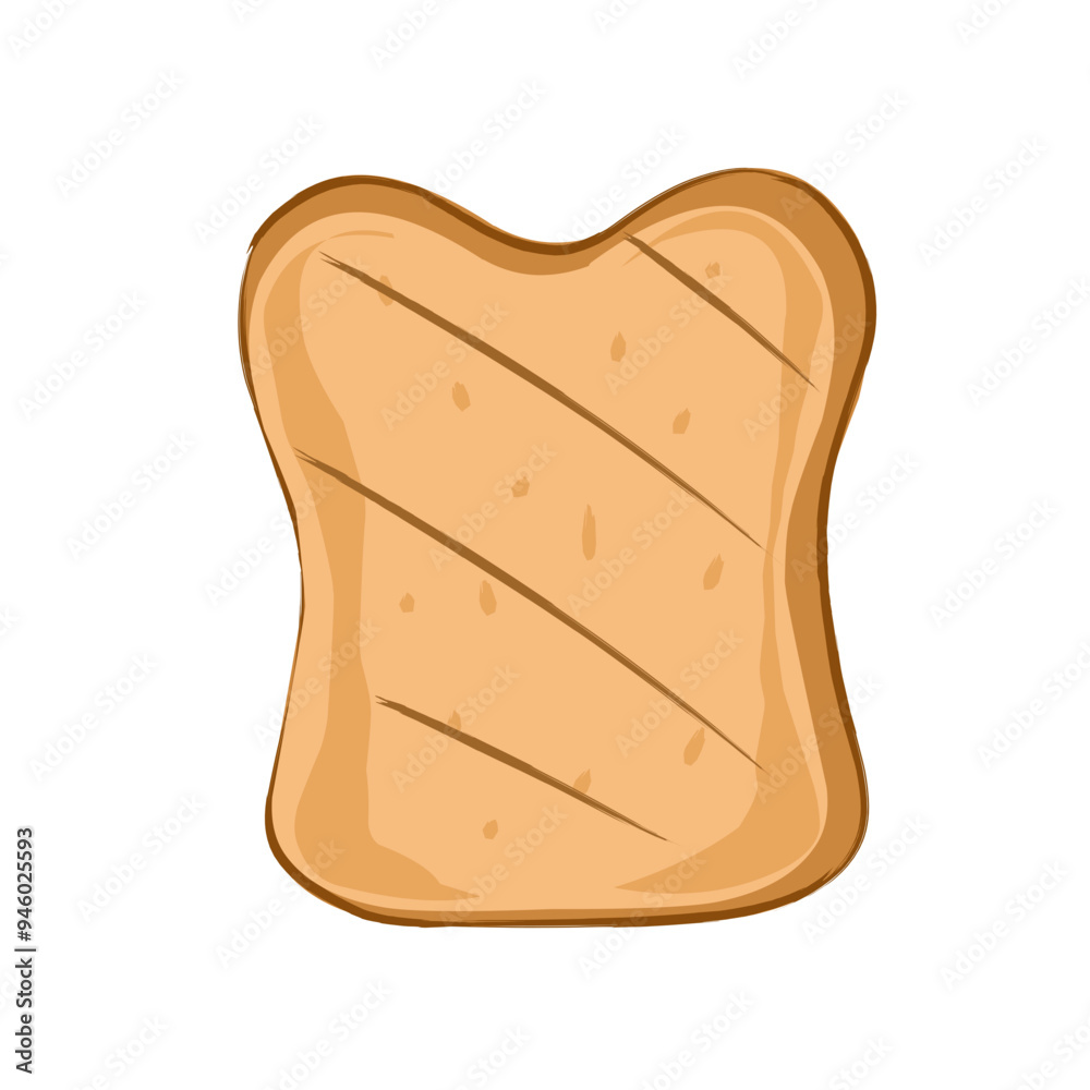 Illustration A toast, element design with breakfast food theme Illustration A toast, element design with breakfast food theme