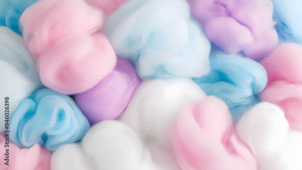 Dreamy Pastel Cotton Candy Texture in Soft Ethereal Colors Dreamy Pastel Cotton Candy Texture in Soft Ethereal Colors