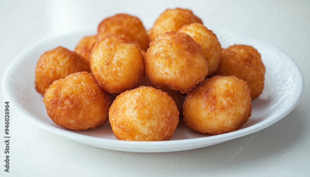 Egg roll fried snack crusty ball with vegetable homemade real food on white plate Egg roll fried snack crusty ball with vegetable homemade real food on white plate