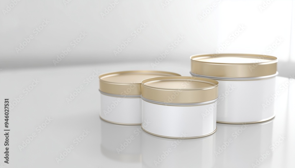 Food tin packaging metal container blank mockup silver storage for brand market Food tin packaging metal container blank mockup silver storage for brand market