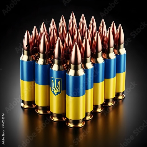 Bullets with Ukraine Flag