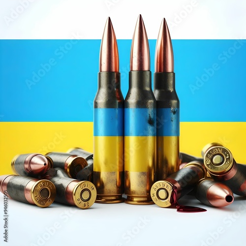 Bullets with Ukraine Flag