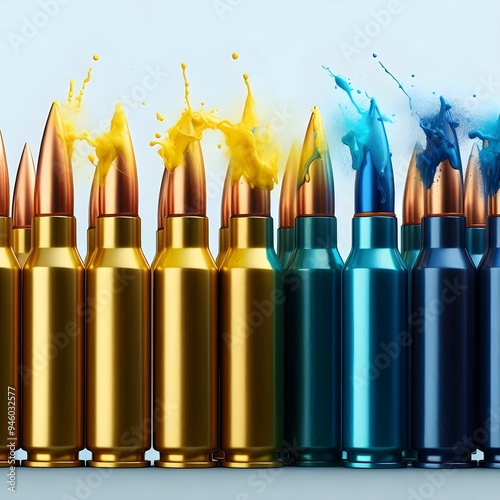 Bullets with Ukraine Flag