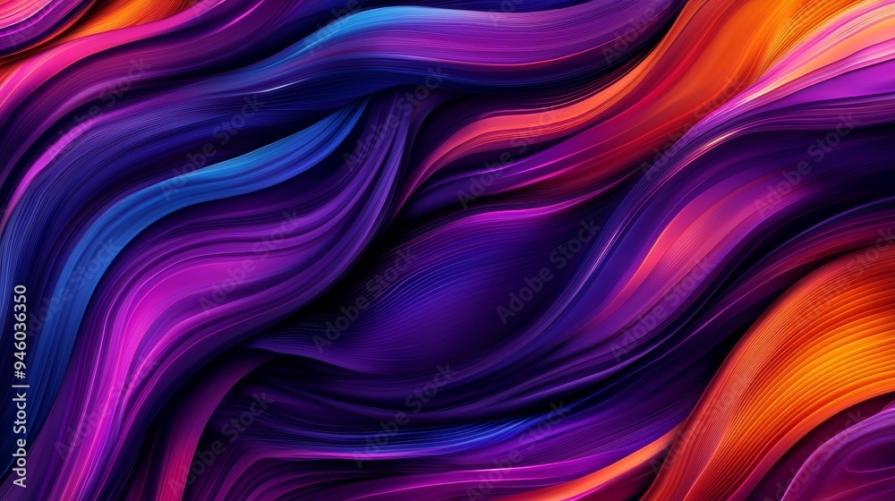 A pattern of stylized waves and currents, with flowing lines and vibrant colors A pattern of stylized waves and currents, with flowing lines and vibrant colors