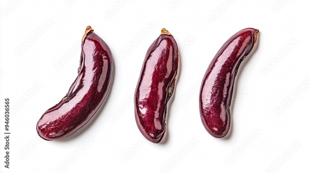 Dry Kidney Bean Isolated on White Top View Dry Kidney Bean Isolated on White Top View