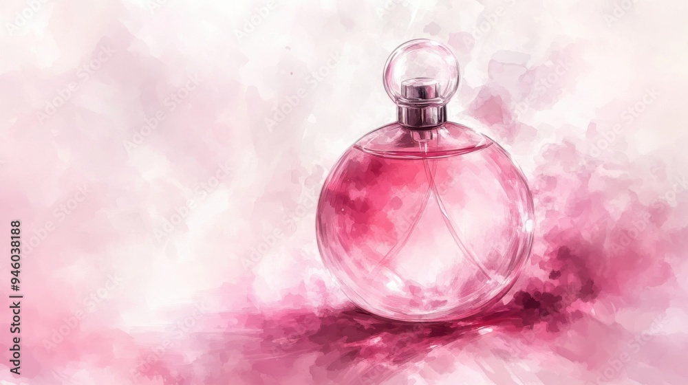 Musk perfume, soft and luxurious, watercolor style Musk perfume, soft and luxurious, watercolor style