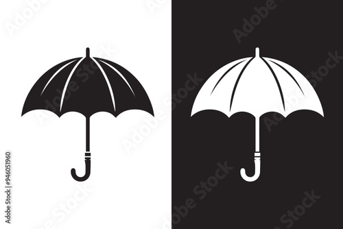 Umbrella Icon silhouette Illustration Design