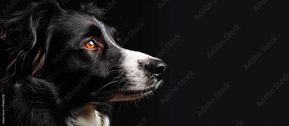 A lovely Border Collie. Copy space image. Place for adding text and design A lovely Border Collie. Copy space image. Place for adding text and design