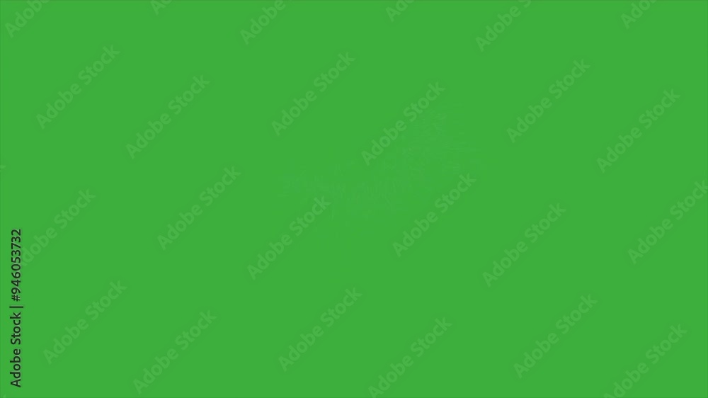 Animation video loop dust moving on green screen background 