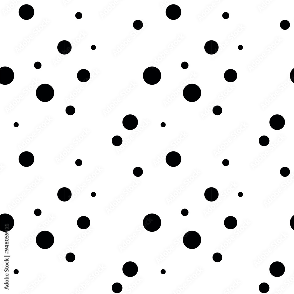 Abstract geometric background of black dots. Seamless pattern for print, wrapping paper, wallpaper, wallpaper, textile, fabric. Trendy dot texture. Abstract geometric background of black dots. Seamless pattern for print, wrapping paper, wallpaper, wallpaper, textile, fabric. Trendy dot texture.