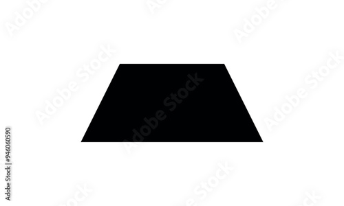 Isosceles trapezoid shape in geometry. photo