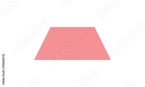 Isosceles trapezoid shape in geometry.