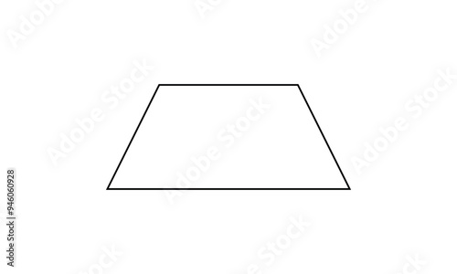 Isosceles trapezoid shape in geometry.