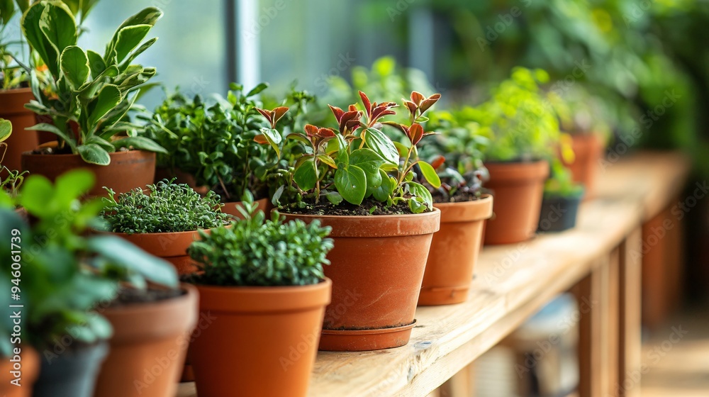 Beautiful Potted Plants in Greenhouse - Professional Photography Beautiful Potted Plants in Greenhouse - Professional Photography
