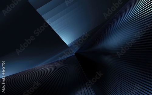 Abstract Blue and Black Geometric Lines