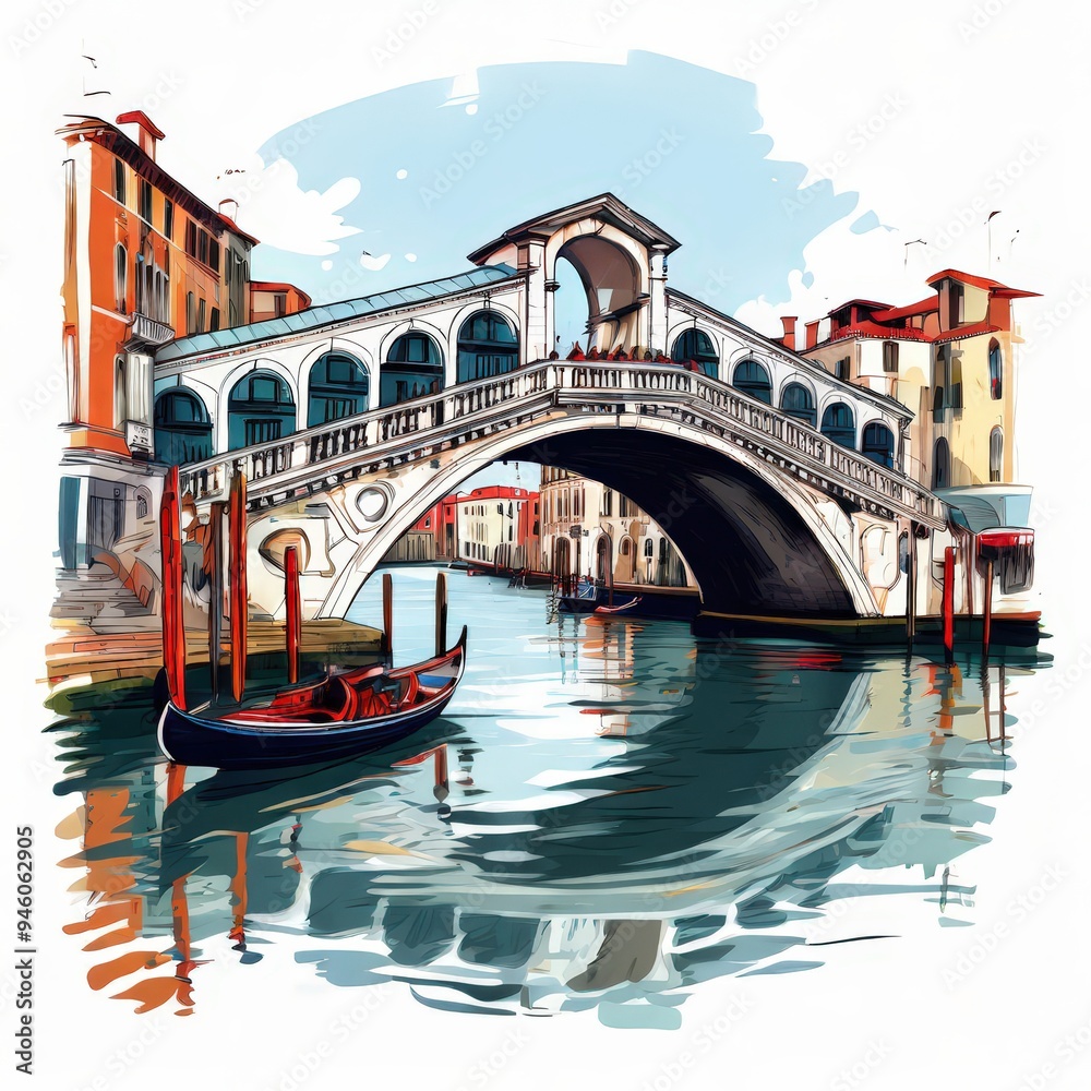 Fototapeta premium an AI Image Generator, city grand canal country
