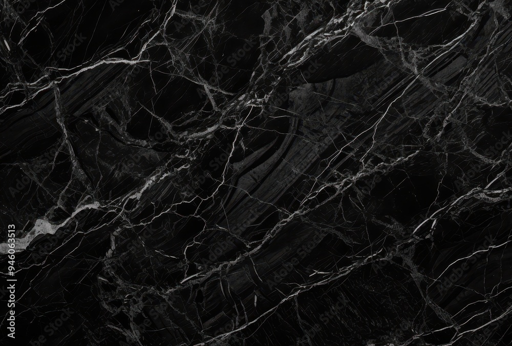 Black Marble with White Veins and Cracks Black Marble with White Veins and Cracks