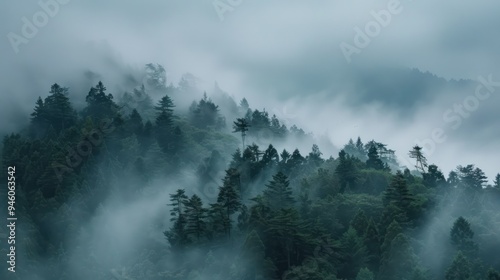 Misty Forest Landscape