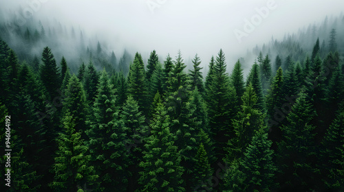 Forest Filled With Lots Trees Under Cloudy