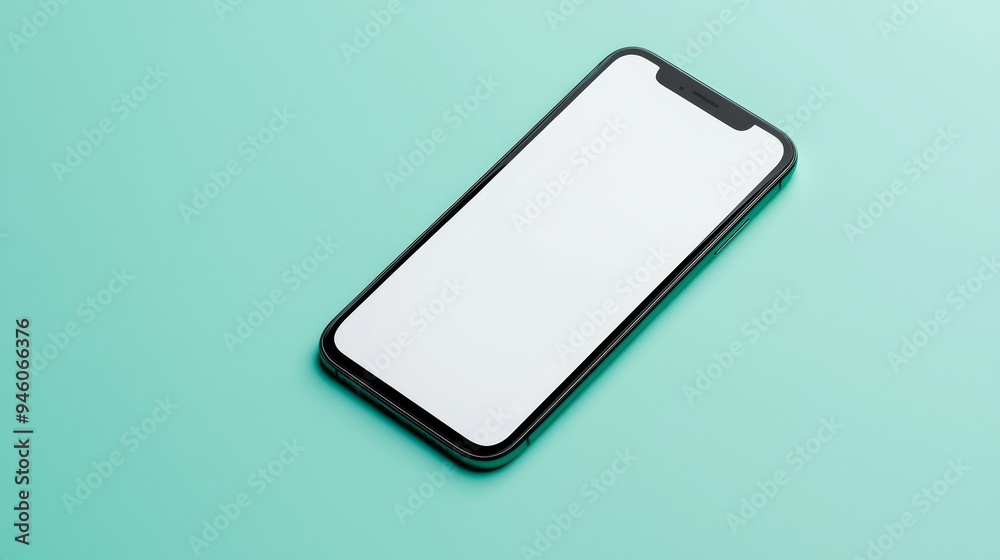 A simple app icon mock-up on a smartphone screen, with a plain background emphasizing the design A simple app icon mock-up on a smartphone screen, with a plain background emphasizing the design
