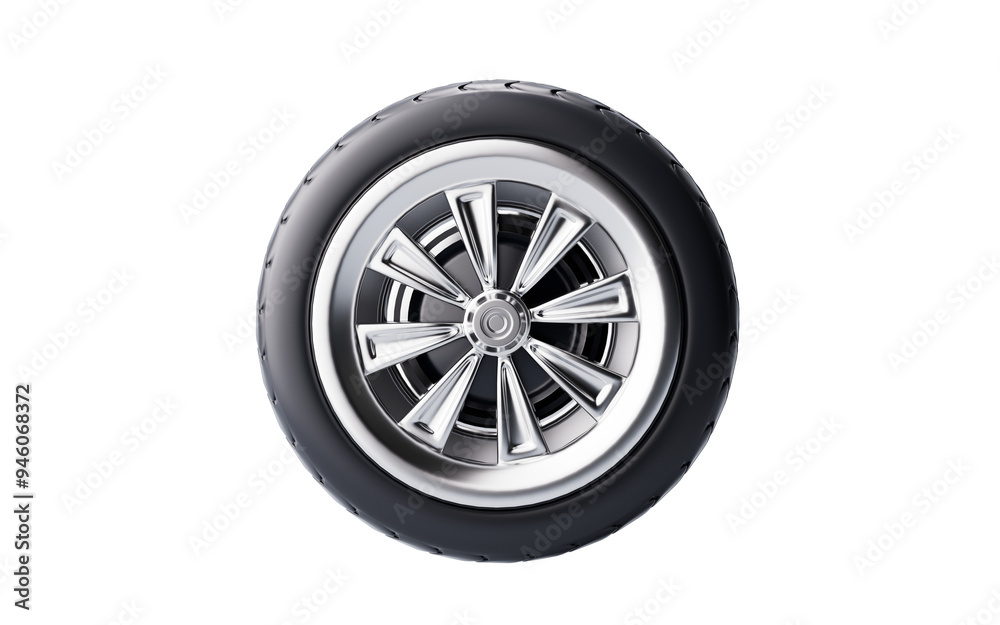Detailed car wheel tires, 3d rendering. Detailed car wheel tires, 3d rendering.