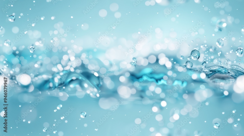 Stunning close-up of clear water with bubbles and light reflections, creating a serene and refreshing aquatic atmosphere. Stunning close-up of clear water with bubbles and light reflections, creating a serene and refreshing aquatic atmosphere.