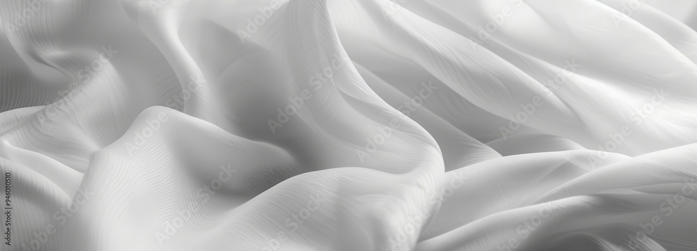Obraz premium Abstract White Fabric with Wrinkles and Lines