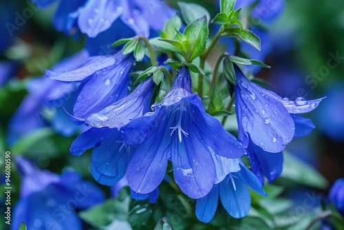 Blue lobelia flowers decorative plant
