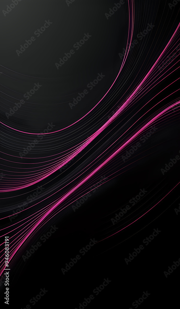 Dark grey background with pink glowing lines for social media post, business, advertising events Dark grey background with pink glowing lines for social media post, business, advertising events