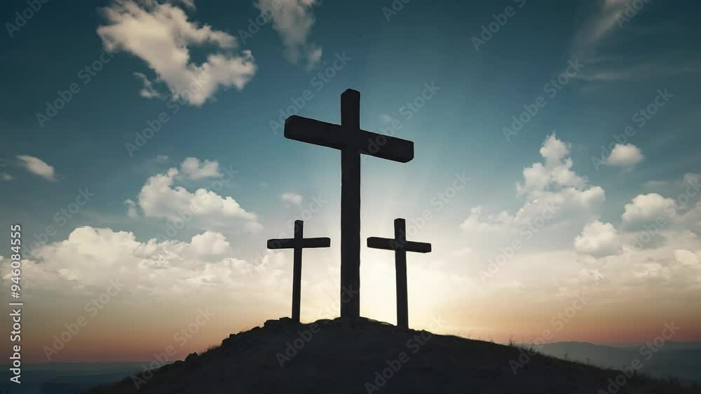 Golgotha: The Hill of Three Crosses - motion loop Golgotha: The Hill of Three Crosses - motion loop