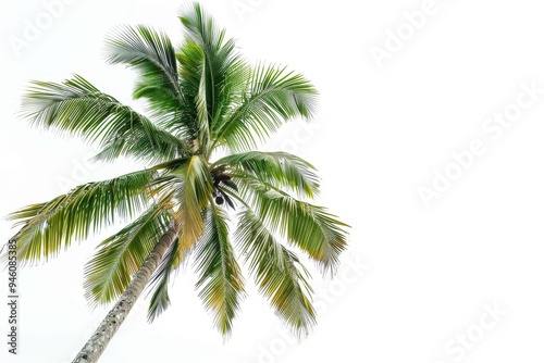 Coconut palm with white background Palm tree collection